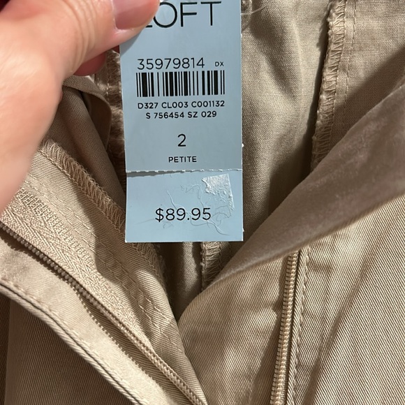 Loft Petite Poplin Wide Leg Pants - Picture 4 of 7